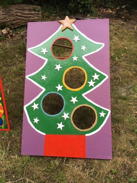 Christmas Fayre Bean Bag Toss Throw Hire Game for Schools